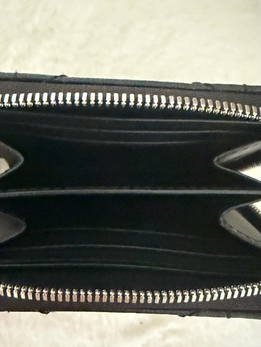 Tiffany & Co. Black Quilted Zip Wallet with Silver Heart Charm